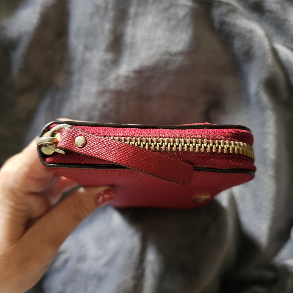Kate Spade Cherry Red Zip Wallet - Picture 3 of 9